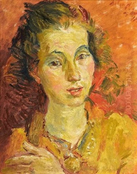 Portrait Einer Jungen Frau Oil Painting by Alexander Leo Soldenhoff