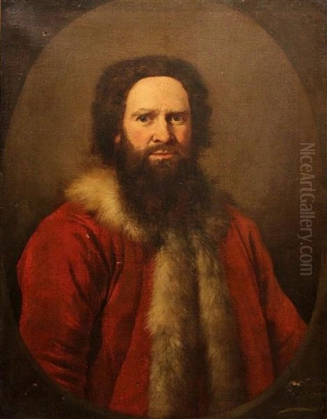 Portrait Of A Merchant Of The Levant Company In A Red Fur Lined Coat, 1734 by Andrea Soldi