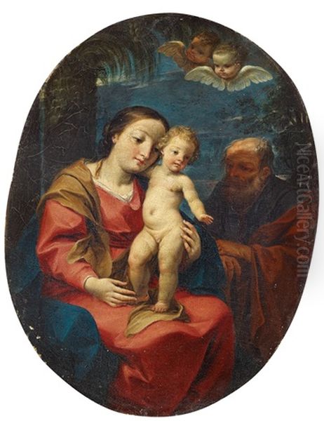 The Holy Family Oil Painting by Giovan Gioseffo dal Sole