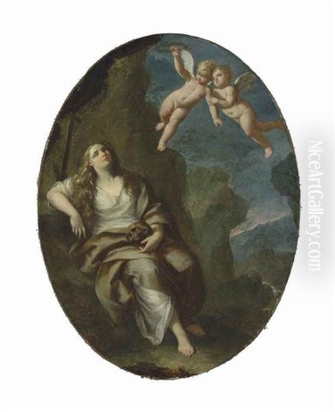 The Penitent Magdalene Oil Painting by Giovan Gioseffo dal Sole