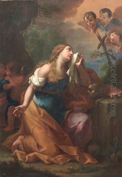 Maddalena Oil Painting by Giovan Gioseffo dal Sole