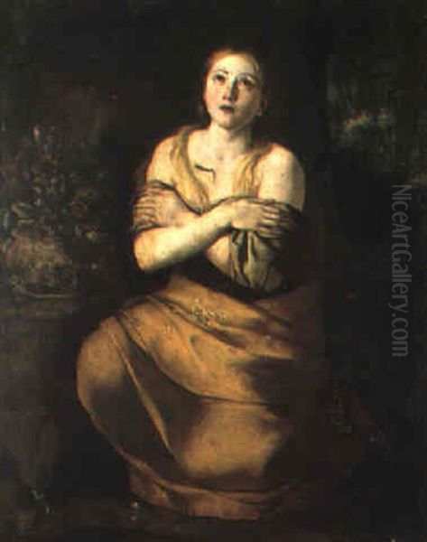 Maddalena Penitente Oil Painting by Angelo Solimena the Elder