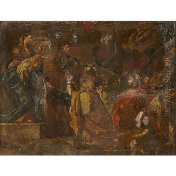 Adoration Of The Magi Oil Painting by Francesco Solimena