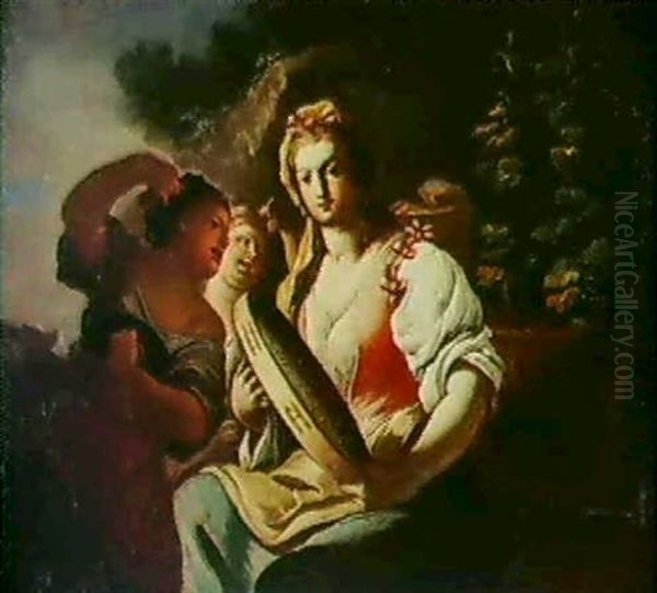 Musiciens Oil Painting by Giulio Solimena