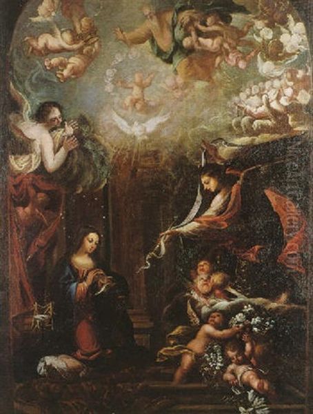 La Anunciacion Oil Painting by Francisco de Solis