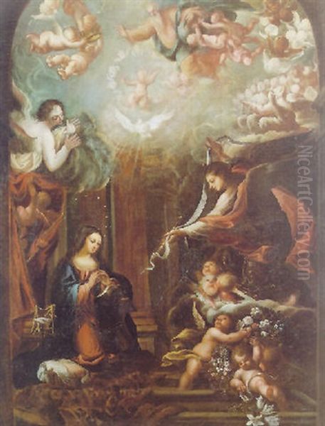 La Anunciacion Oil Painting by Francisco de Solis