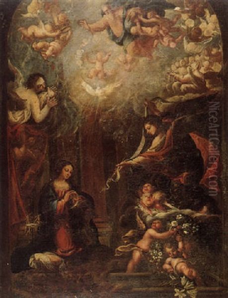 Anunciacion Oil Painting by Francisco de Solis