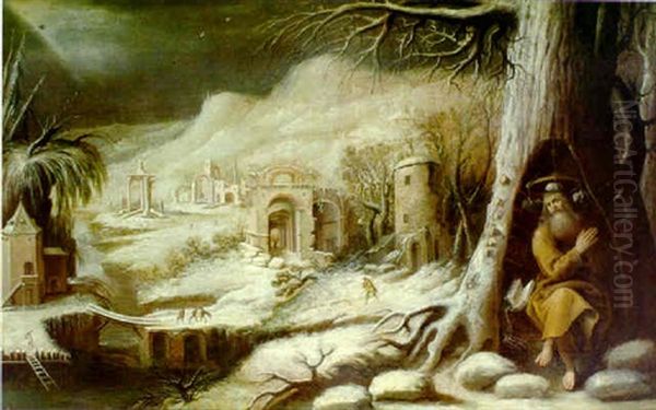 Paisaje De Invierno Con Ermitano Oil Painting by Juan de Solis