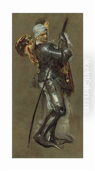 Study For St George Oil Painting by Joseph Solomon Solomon