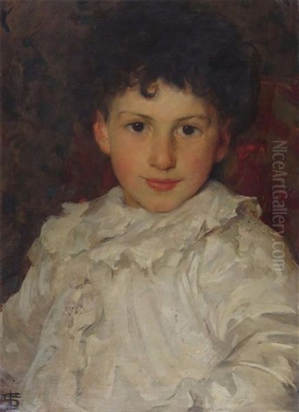 Portrait Of A Young Boy Oil Painting by Joseph Solomon Solomon