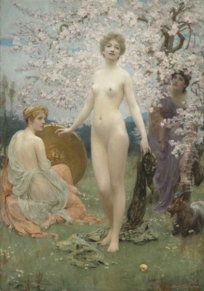 The Judgement Of Paris Oil Painting by Joseph Solomon Solomon