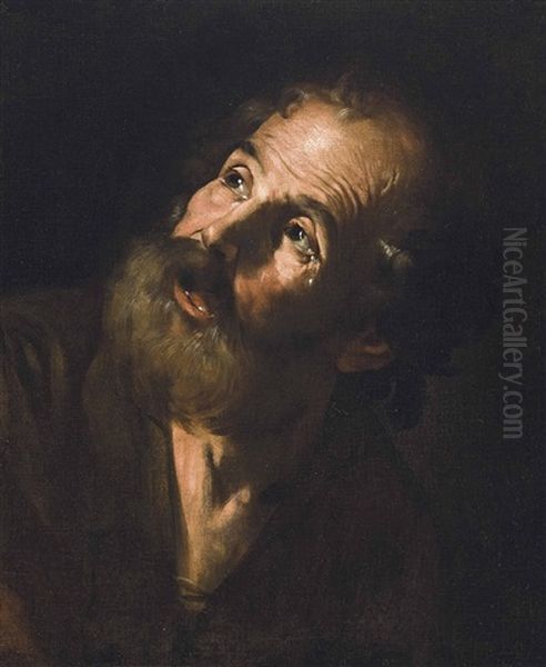 The Penitent Saint Peter Oil Painting by Hendrick Van Somer