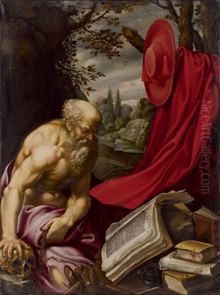 Heiliger Hieronymus Oil Painting by Hendrick Van Somer