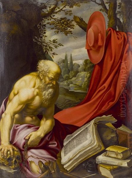 Heiliger Hieronymus Oil Painting by Hendrick Van Somer