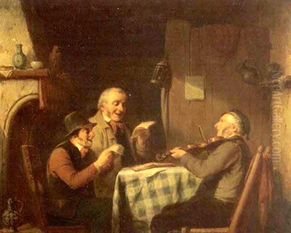 Compagnie Musicale Dans Une Auberge Oil Painting by Louis Somers