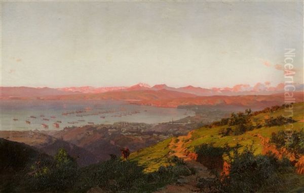 Evening Mood At The Bay Of Valparaiso by Thomas Jacques Somerscales