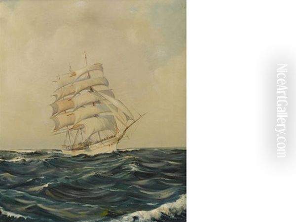 The White Clipper Oil Painting by Thomas Jacques Somerscales