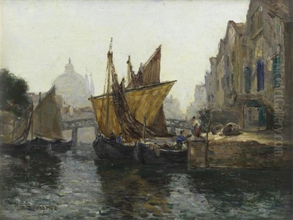 Early Morning In The Guidecca, Venice Oil Painting by Richard Gay Somerset