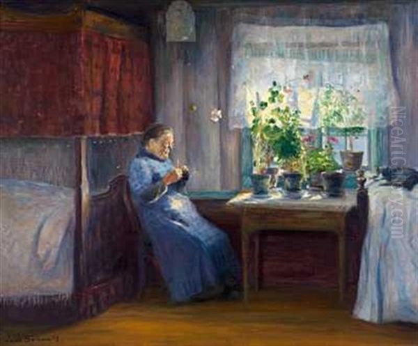 Interior Oil Painting by Jacob Kielland Somme