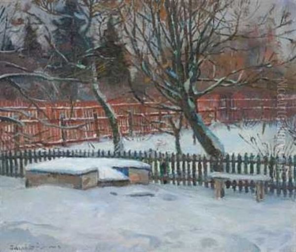 Vinter Oil Painting by Jacob Kielland Somme