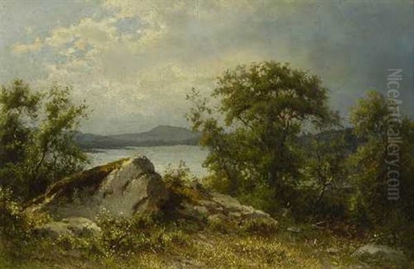 Seeufer Oil Painting by Carl August Sommer