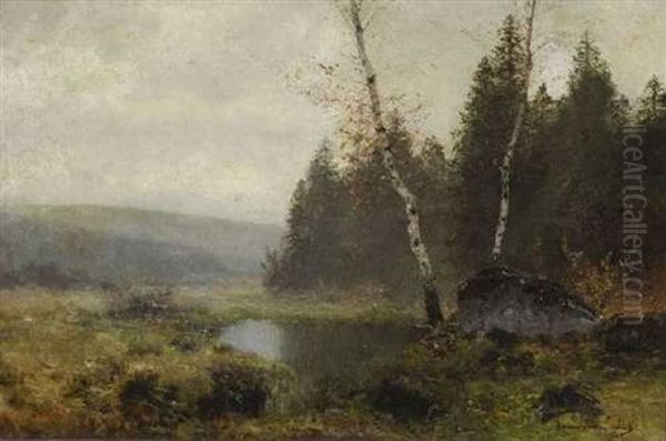 Moorlandschaft Oil Painting by Carl August Sommer