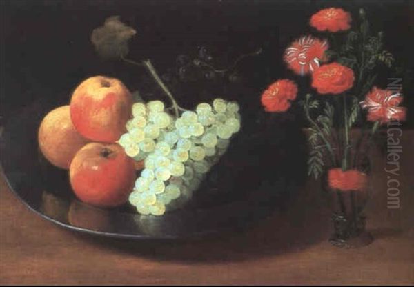 Nature Morte De Fruits Et De Fleurs Oil Painting by Charles de Sommer