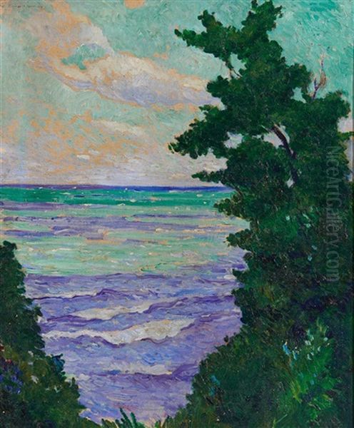 Lake Erie Oil Painting by William Sommer