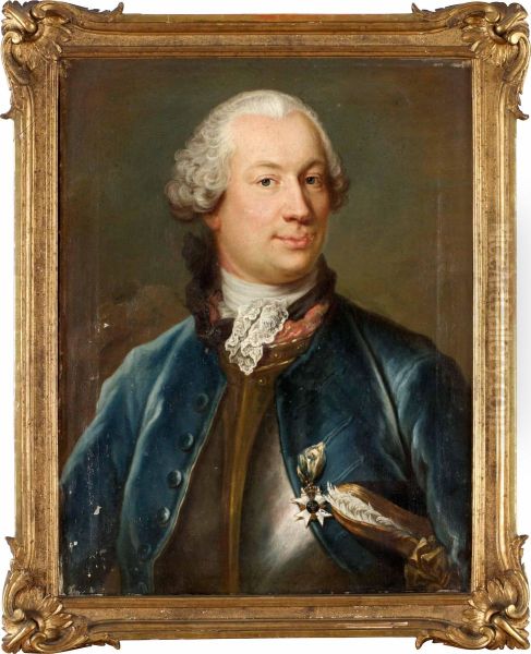 Carl Gustaf Barck Oil Painting by Fredrik Brander