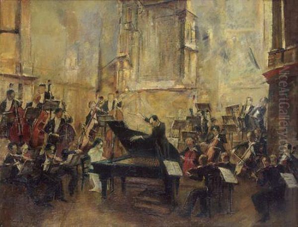 The Orchestra Oil Painting by Georg Brandes