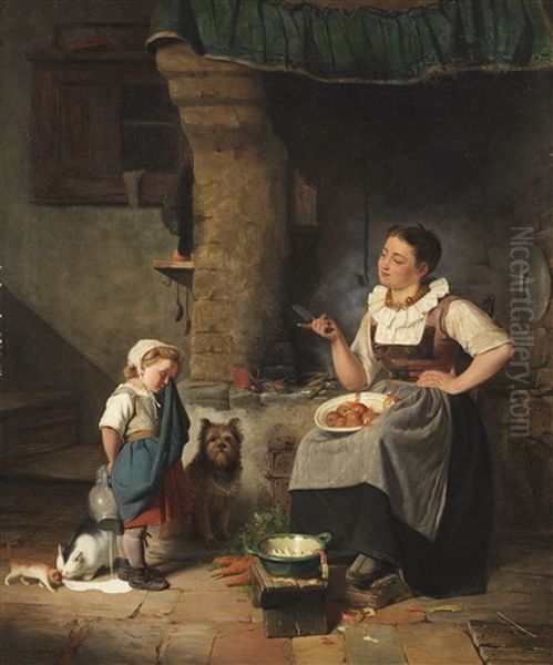 Das Kleine Malheur Oil Painting by Fritz Sonderland