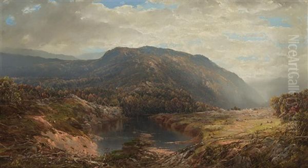 Mountain Landscape With River Oil Painting by William Louis Sonntag