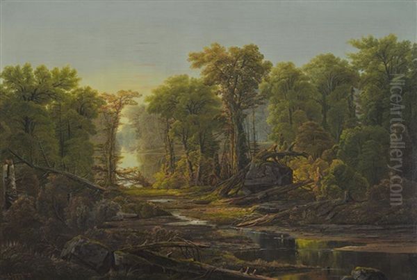 Early Morning Oil Painting by William Louis Sonntag