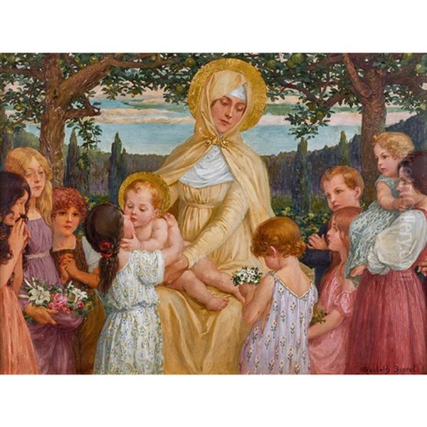 Maria Mit Jesusknabe Und Kindern by Elisabeth Sonrel