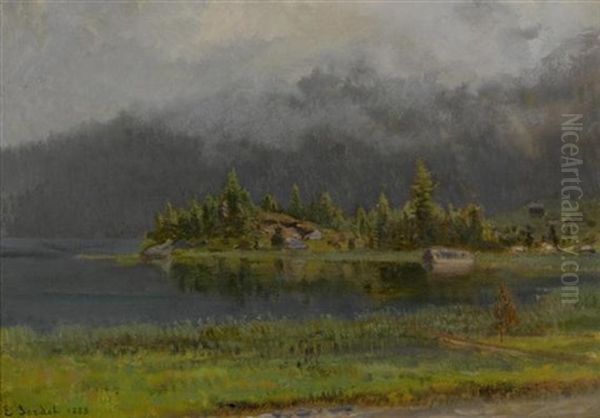 Environs D'annecy, Roche Parmelan Oil Painting by Eugene Etienne Sordet