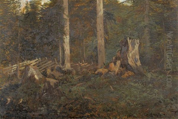 Waldlichtung Oil Painting by Eugene Etienne Sordet