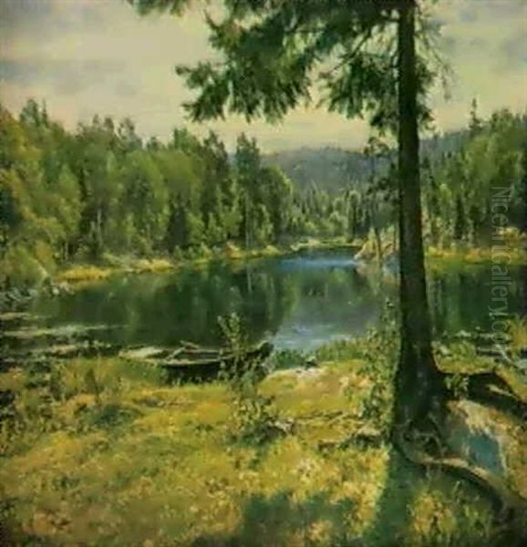 Summer In Norway Oil Painting by Jorgen Sorensen