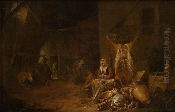 Tavern Scene Oil Painting by Hendrick Martensz Sorgh