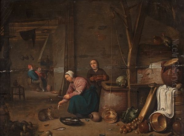 Inside A Tavern Oil Painting by Hendrick Martensz Sorgh