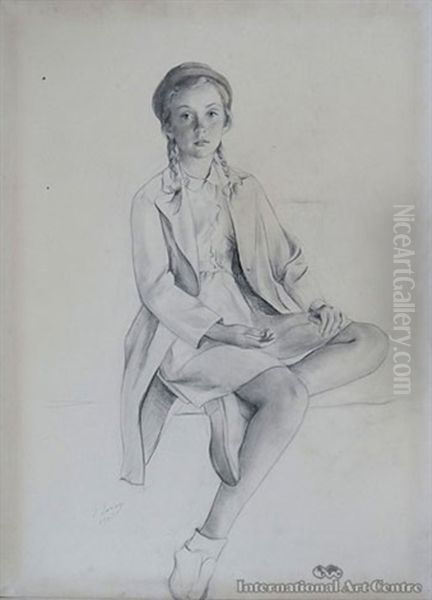 Untitled - Seated Girl by Savely Abramovich Sorine