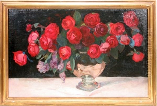 Red Roses by Savely Abramovich Sorine