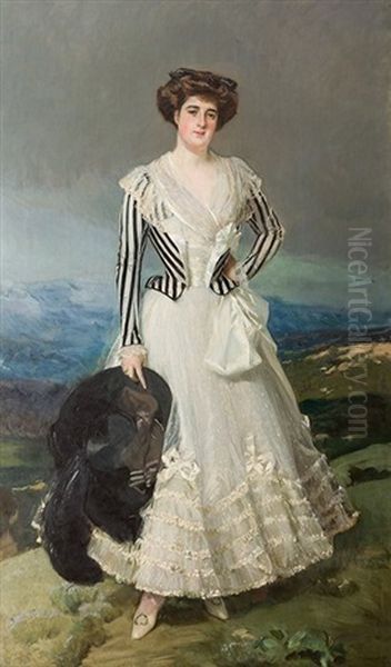 Retrato De Maria Luisa Maldonado, Marquesa De Torneros Oil Painting by Joaquin Sorolla