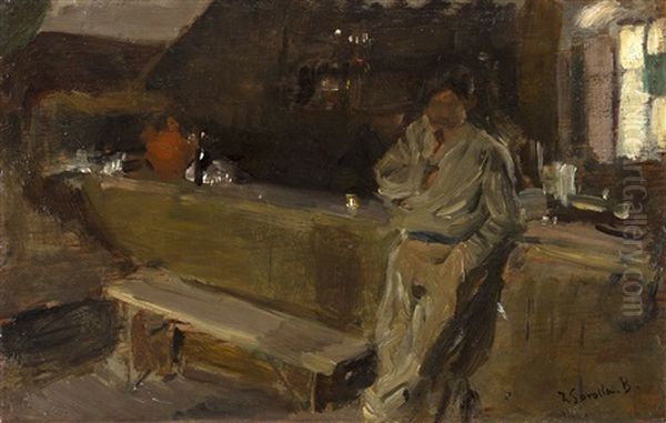 En La Taberna. San Sebastian Oil Painting by Joaquin Sorolla