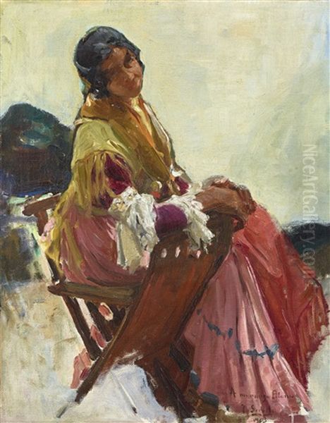 Gitana Oil Painting by Joaquin Sorolla