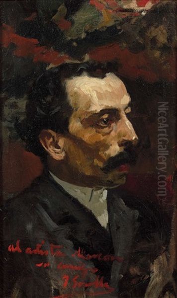 Retrato De L'artista Alarcon Oil Painting by Joaquin Sorolla