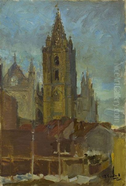 Catedral De Leon, 1902. Oil Painting by Joaquin Sorolla