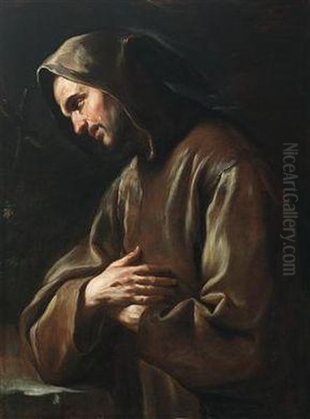 St. Francis Oil Painting by Giacinto Brandi