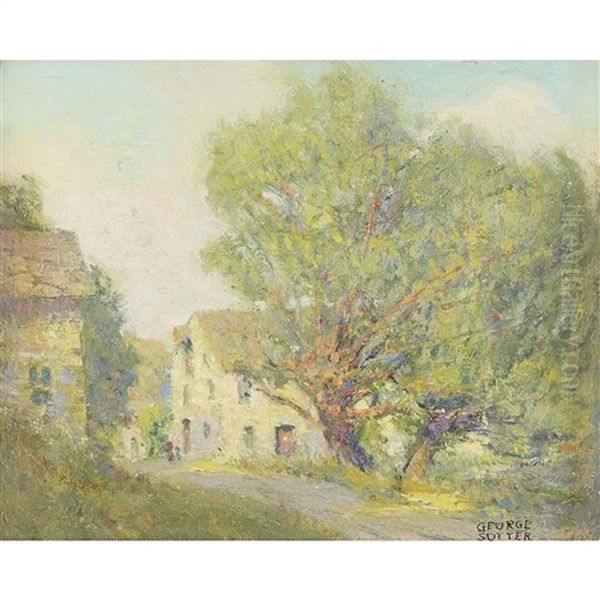 Village Lane by George William Sotter