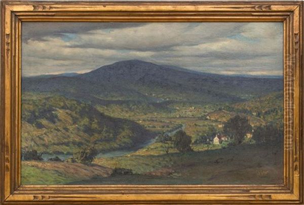 A Connecticut Scene Oil Painting by George William Sotter