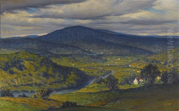 A Connecticut Scene Oil Painting by George William Sotter